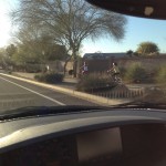 Racing me down the street
